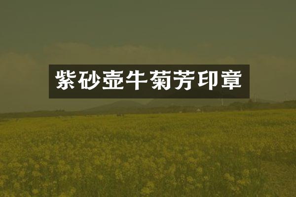 紫砂壶牛菊芳印章