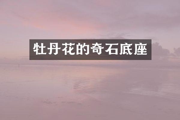 牡丹花的奇石底座