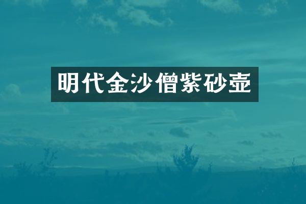 明代金沙僧紫砂壶