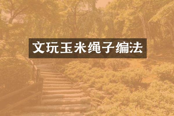 文玩玉米绳子编法