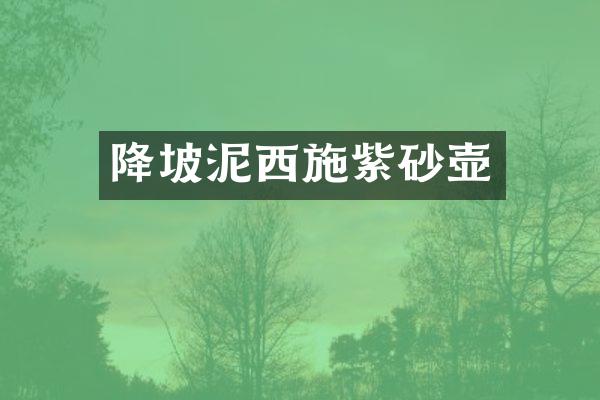 降坡泥西施紫砂壶