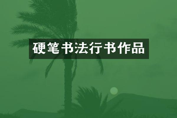 硬笔书法行书作品