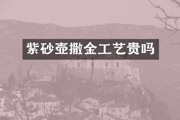 紫砂壶撒金工艺贵吗