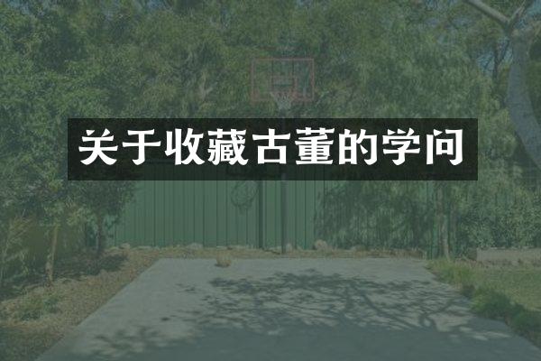 关于收藏古董的学问