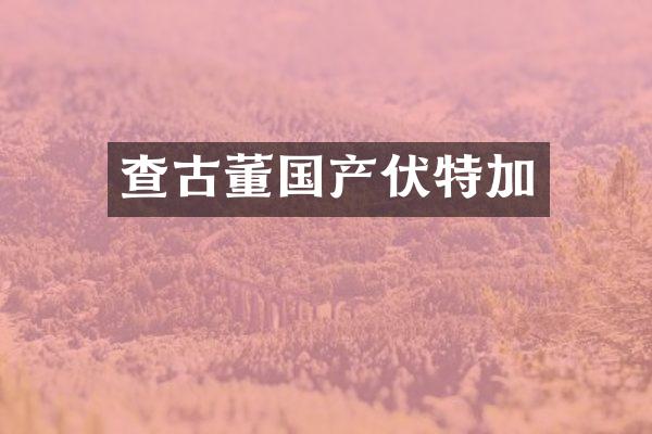 查古董国产伏特加