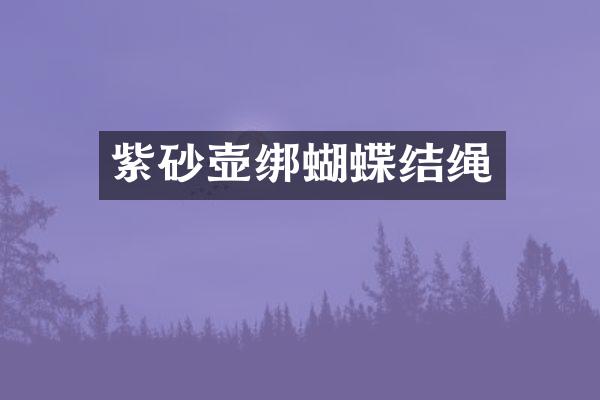 紫砂壶绑蝴蝶结绳