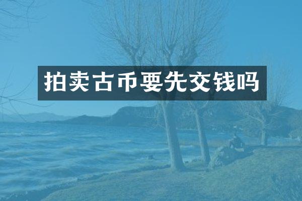 拍卖古币要先交钱吗