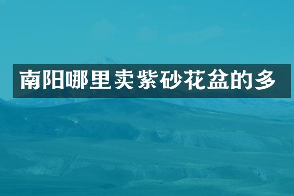 南阳哪里卖紫砂花盆的多