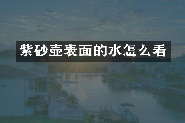 紫砂壶表面的水怎么看