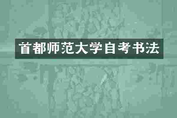 首都师范大学自考书法