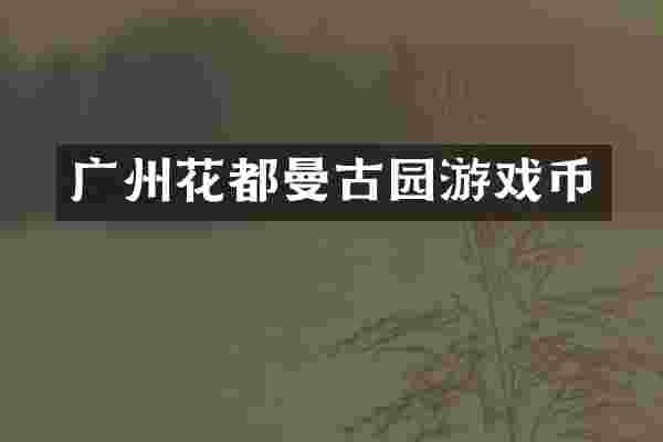 广州花都曼古园游戏币