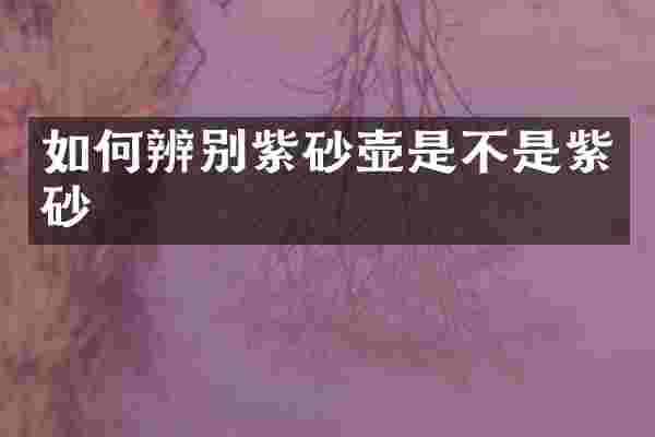如何辨别紫砂壶是不是紫砂