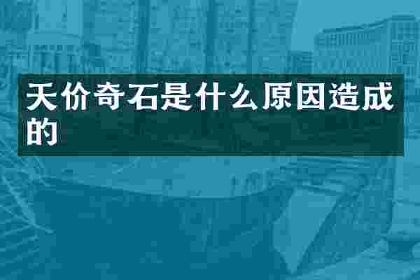 天价奇石是什么原因造成的