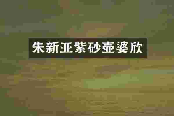 朱新亚紫砂壶婆欣