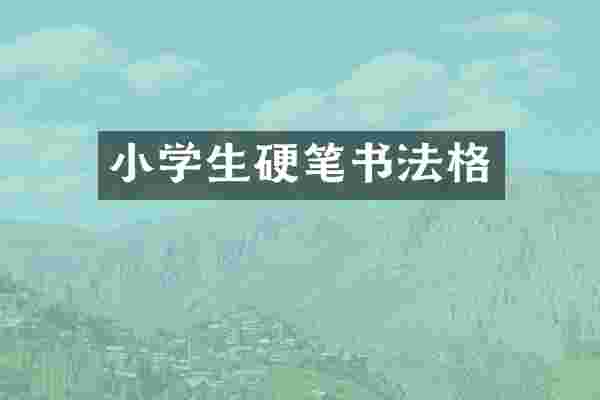 小学生硬笔书法格