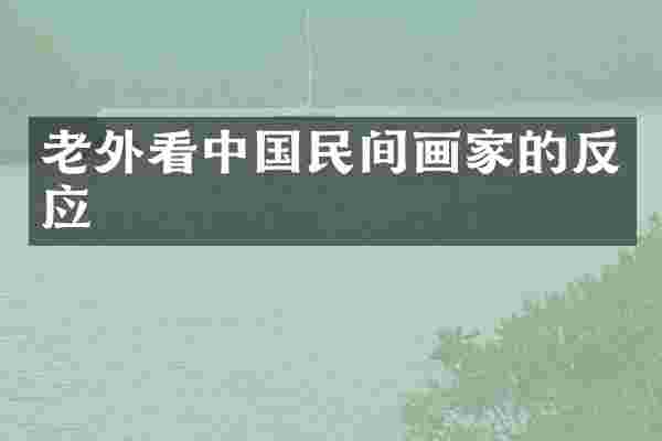 老外看中国民间画家的反应