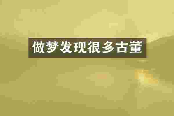 做梦发现很多古董