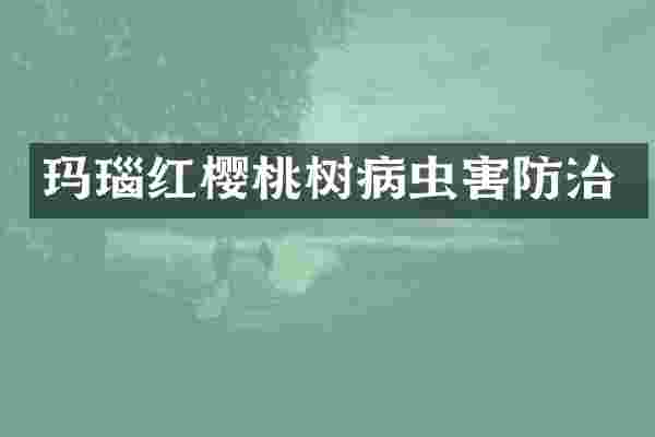 玛瑙红樱桃树病虫害防治