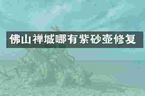 佛山禅城哪有紫砂壶修复
