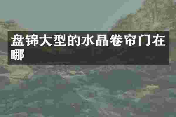 盘锦大型的水晶卷帘门在哪