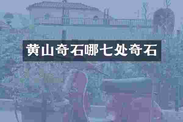 黄山奇石哪七处奇石