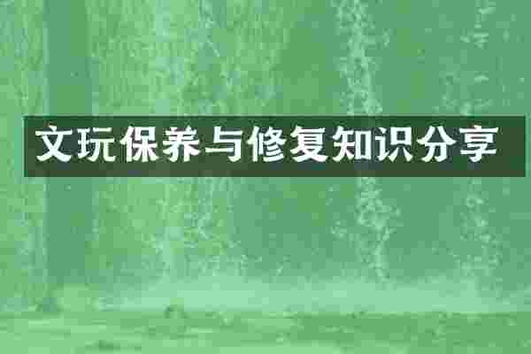文玩保养与修复知识分享