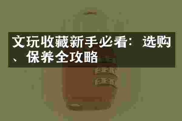 文玩收藏新手必看：选购、保养全攻略