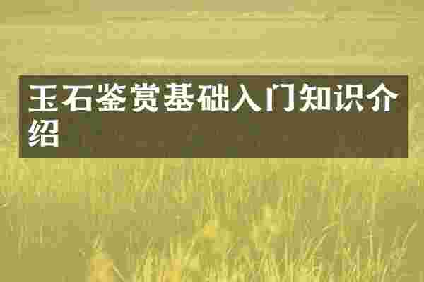 玉石鉴赏基础入门知识介绍