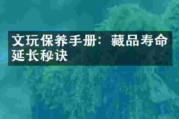 文玩保养手册：藏品寿命延长秘诀