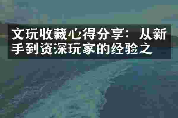 文玩收藏心得分享：从新手到资深玩家的经验之旅