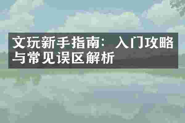 文玩新手指南：入门攻略与常见误区解析
