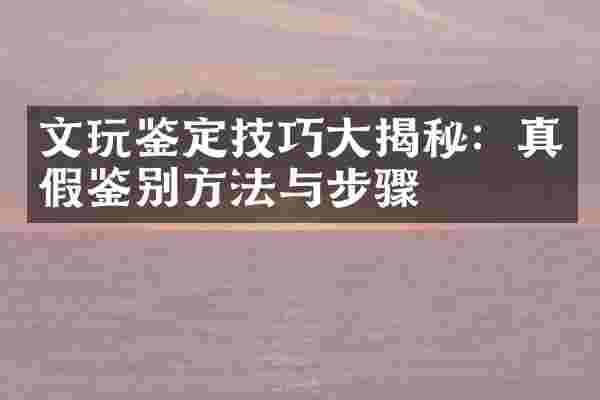 文玩鉴定技巧大揭秘：真假鉴别方法与步骤