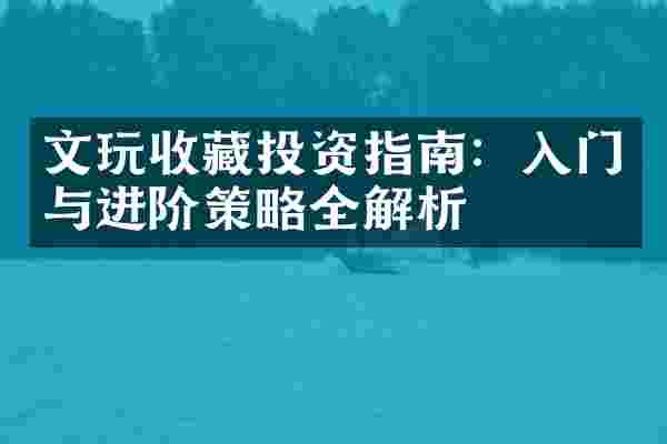 文玩收藏投资指南：入门与进阶策略全解析