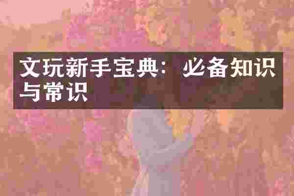 文玩新手宝典：必备知识与常识