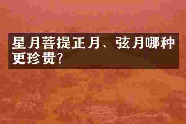 星月菩提正月、弦月哪种更珍贵？