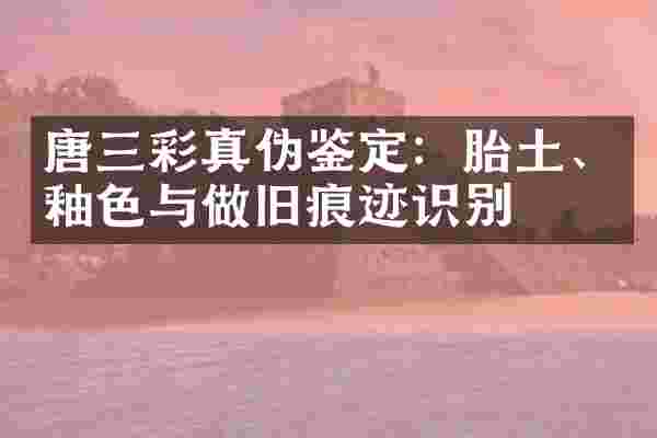 唐三彩真伪鉴定：胎土、釉色与做旧痕迹识别