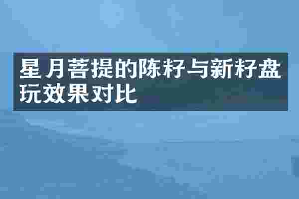 星月菩提的陈籽与新籽盘玩效果对比