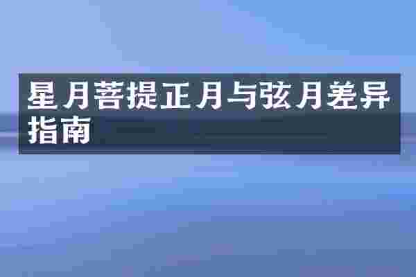 星月菩提正月与弦月差异指南