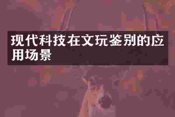 现代科技在文玩鉴别的应用场景