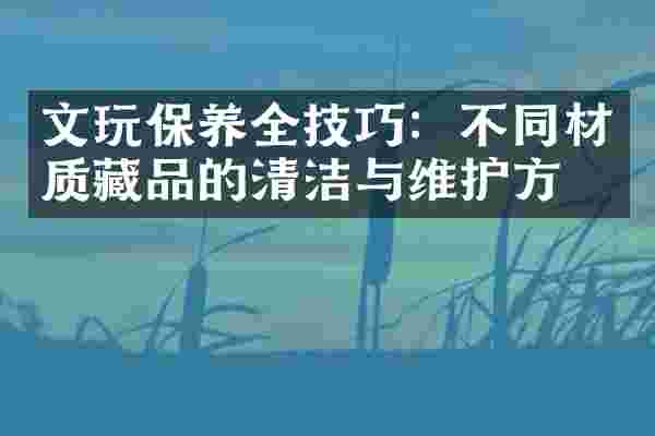文玩保养全技巧：不同材质藏品的清洁与维护方法