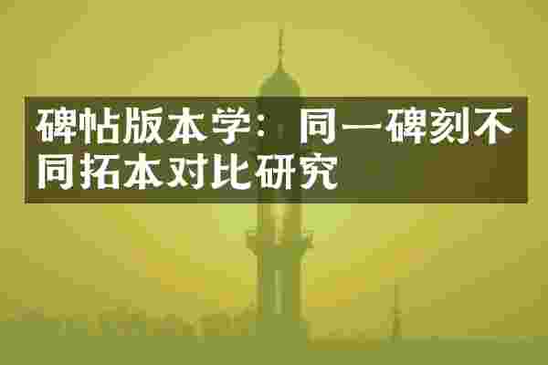 碑帖版本学：同一碑刻不同拓本对比研究