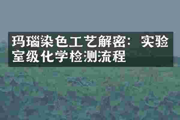 玛瑙染色工艺解密：实验室级化学检测流程