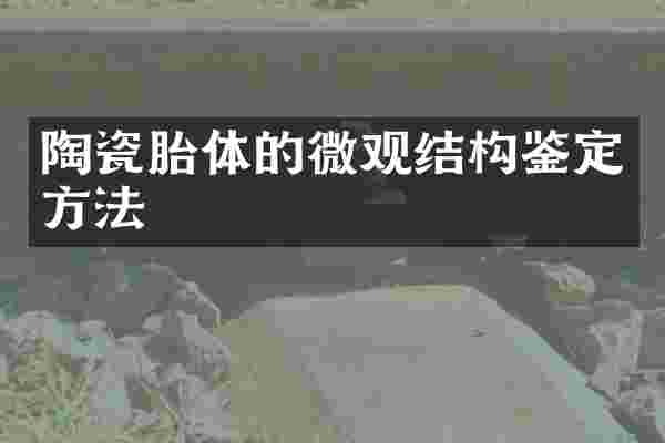 陶瓷胎体的微观结构鉴定方法