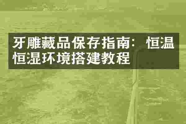 牙雕藏品保存指南：恒温恒湿环境搭建教程