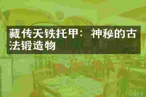 藏传天铁托甲：神秘的古法锻造物